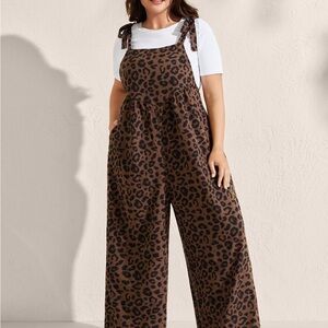 BloomChic Brown Leopard Print Jumpsuit